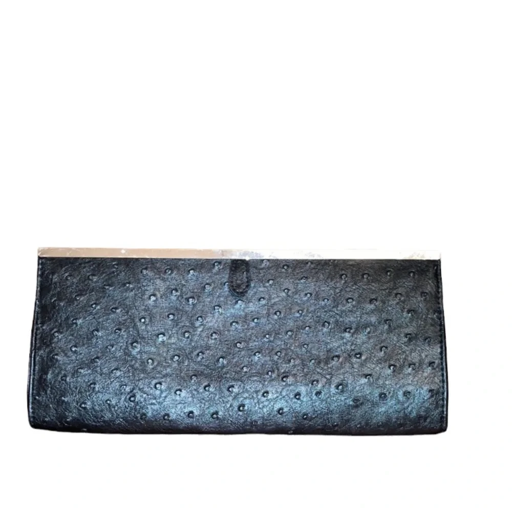 Ostrich Clutch Faux
